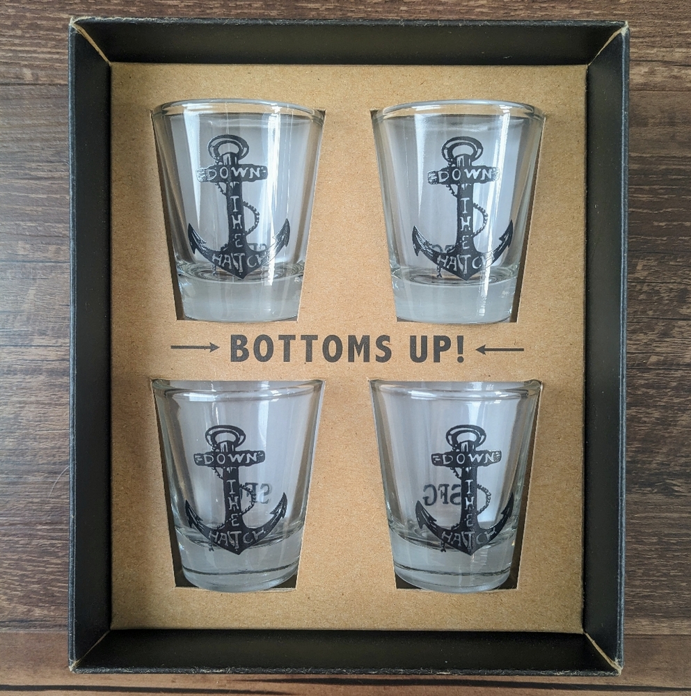 NEW! Spitfire Girl, Set of 4 Shot Glasses